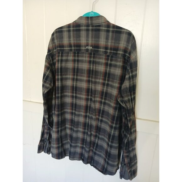 Kuhl Fugitive Shirt Men's 2XL Flannel Gray Red Plaid Button Up Long Sleeve 7202 - Picture 5 of 13